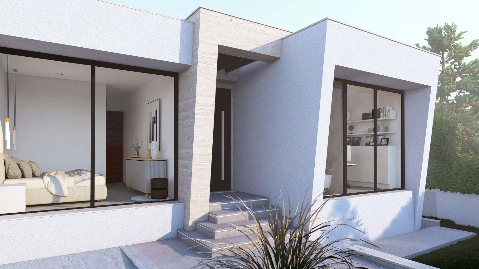 Turnkey prefabricated concrete houses in Madrid, fran cortés arquitectos