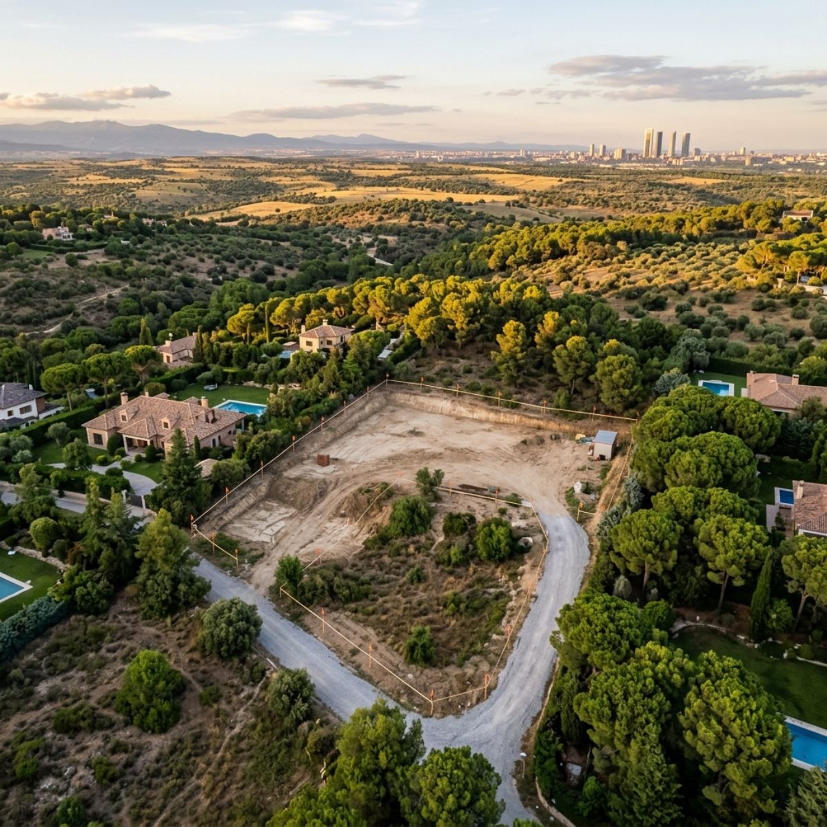 Parcela de terreno en Madrid preparada para construir una casa