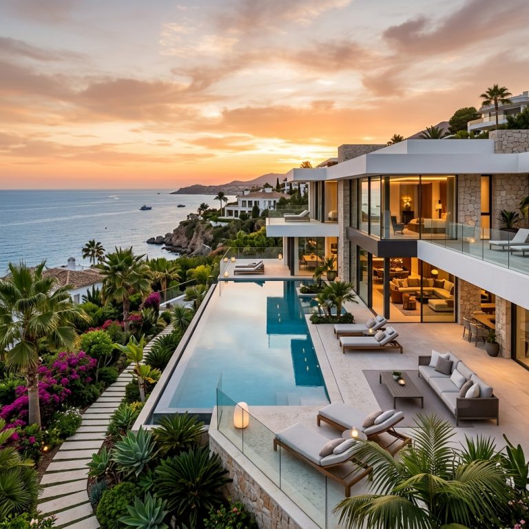 Villa de lujo en Espana con piscina infinita y vistas al Mediterraneo en Marbella